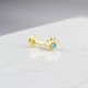 Glorria 14k Solid Gold Turquoise Eye Tragus Piercing