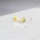 Glorria 14k Solid Gold Turquoise Eye Tragus Piercing