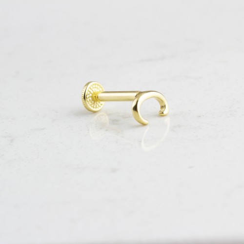 Glorria 14k Solid Gold Letter C Tragus Piercing Glorria 14k Solid Gold Letter C Tragus Piercing