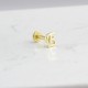 Glorria 14k Solid Gold Letter E Tragus Piercing