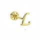 Glorria 14k Solid Gold Letter L Tragus Piercing