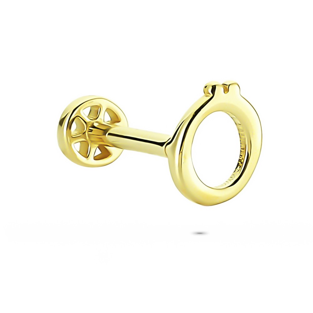 Glorria 14k Solid Gold Letter Ö Tragus Piercing