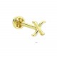 Glorria 14k Solid Gold Letter X Tragus Piercing