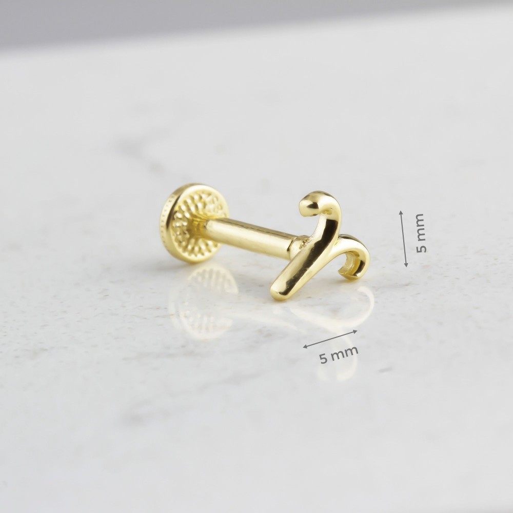 Glorria 14k Solid Gold Aries Tragus Piercing