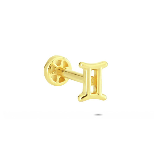 Glorria 14k Solid Gold Gemini Tragus Piercing Glorria 14k Solid Gold Gemini Tragus Piercing