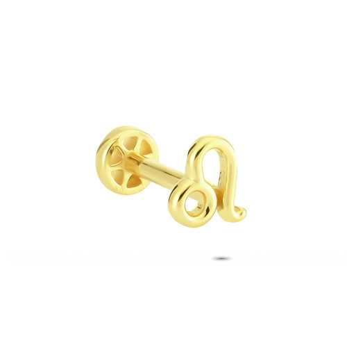 Glorria 14k Solid Gold Leo Tragus Piercing Glorria 14k Solid Gold Leo Tragus Piercing