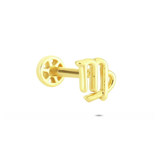 Glorria 14k Solid Gold Virgo Tragus Piercing Glorria 14k Solid Gold Virgo Tragus Piercing