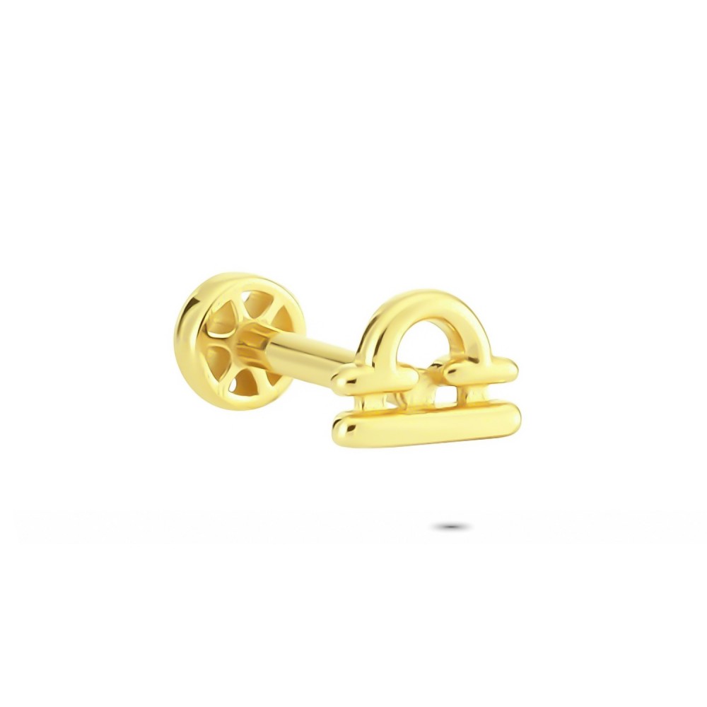 Glorria 14k Solid Gold Libra Tragus Piercing