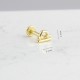 Glorria 14k Solid Gold Libra Tragus Piercing