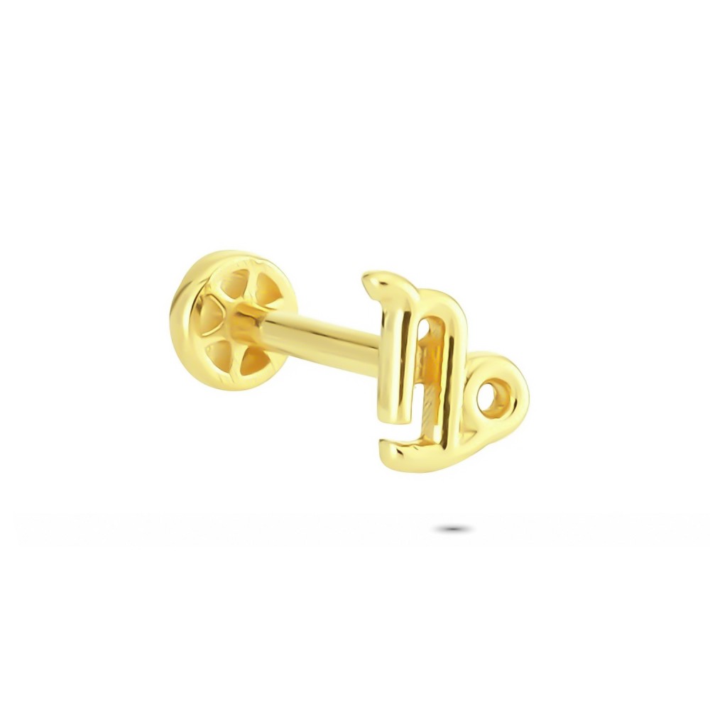 Glorria 14k Solid Gold Capricorn Tragus Piercing