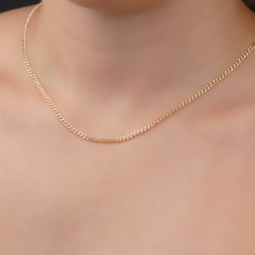 Glorria 14k Solid Gold Curb Chain