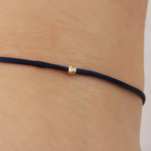 Glorria 14k Solid Gold Ball Rope Bracelet Glorria 14k Solid Gold Ball Rope Bracelet