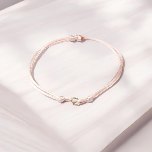 Glorria 14k Solid Gold Ring Rope Bracelet Glorria 14k Solid Gold Ring Rope Bracelet