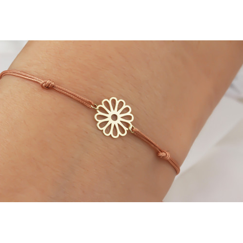 Glorria 14k Solid Gold Daisy Rope Bracelet Glorria 14k Solid Gold Daisy Rope Bracelet