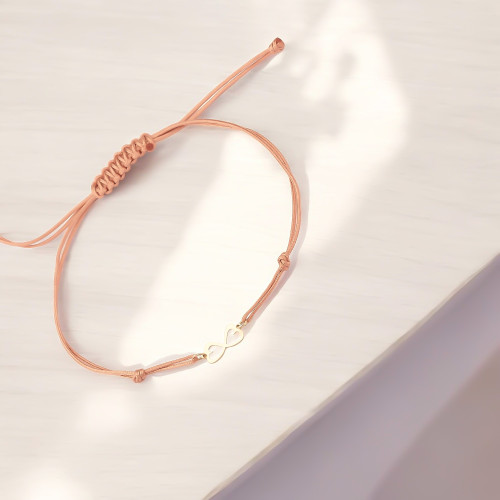 Glorria 14k Solid Gold Heart Infinity Rope Bracelet Glorria 14k Solid Gold Heart Infinity Rope Bracelet