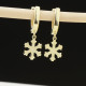 Glorria 14k Solid Gold Snowflake Drop Earrings Glorria 14k Solid Gold Snowflake Drop Earrings