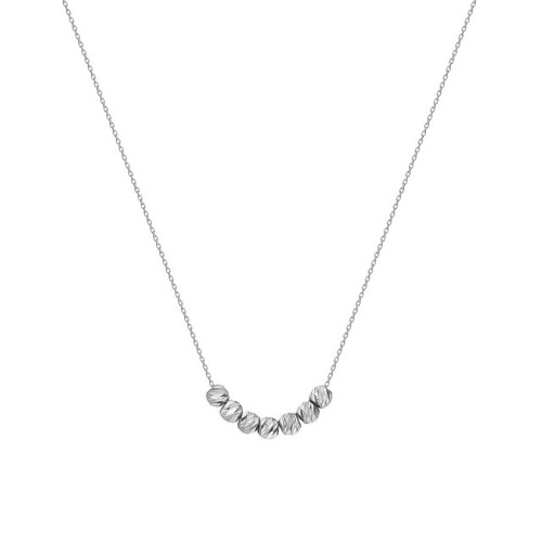 Glorria 14k Solid Gold White Dorika Necklace