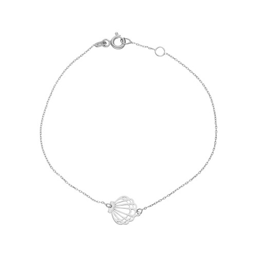 Glorria 14k Solid Gold White Oyster Bracelet Glorria 14k Solid Gold White Oyster Bracelet