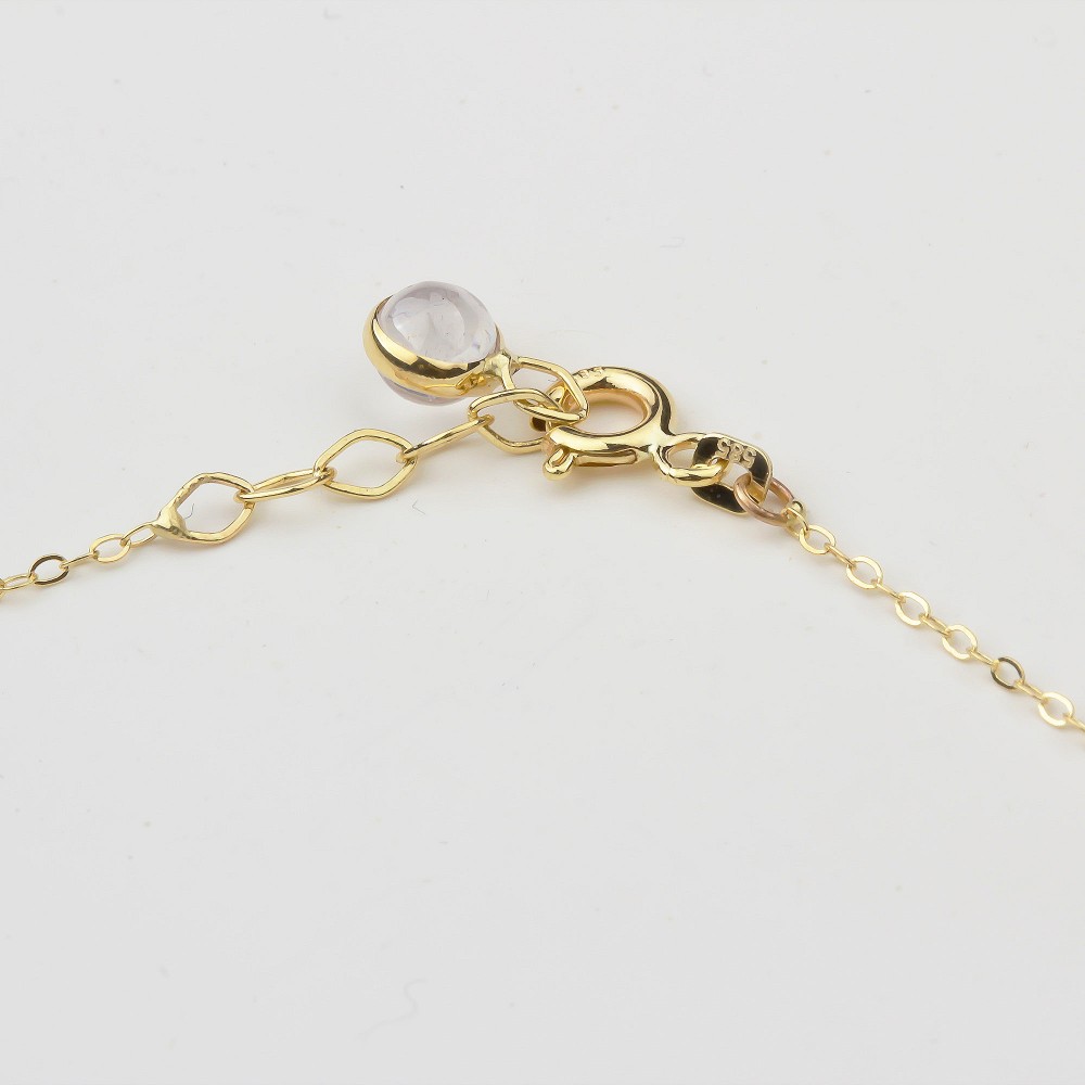 Glorria 14k Solid Gold Flower Anklet Glorria 14k Solid Gold Flower Anklet