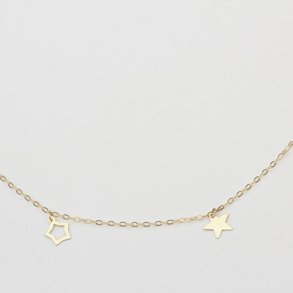 Glorria 14k Solid Gold Star Anklet Glorria 14k Solid Gold Star Anklet