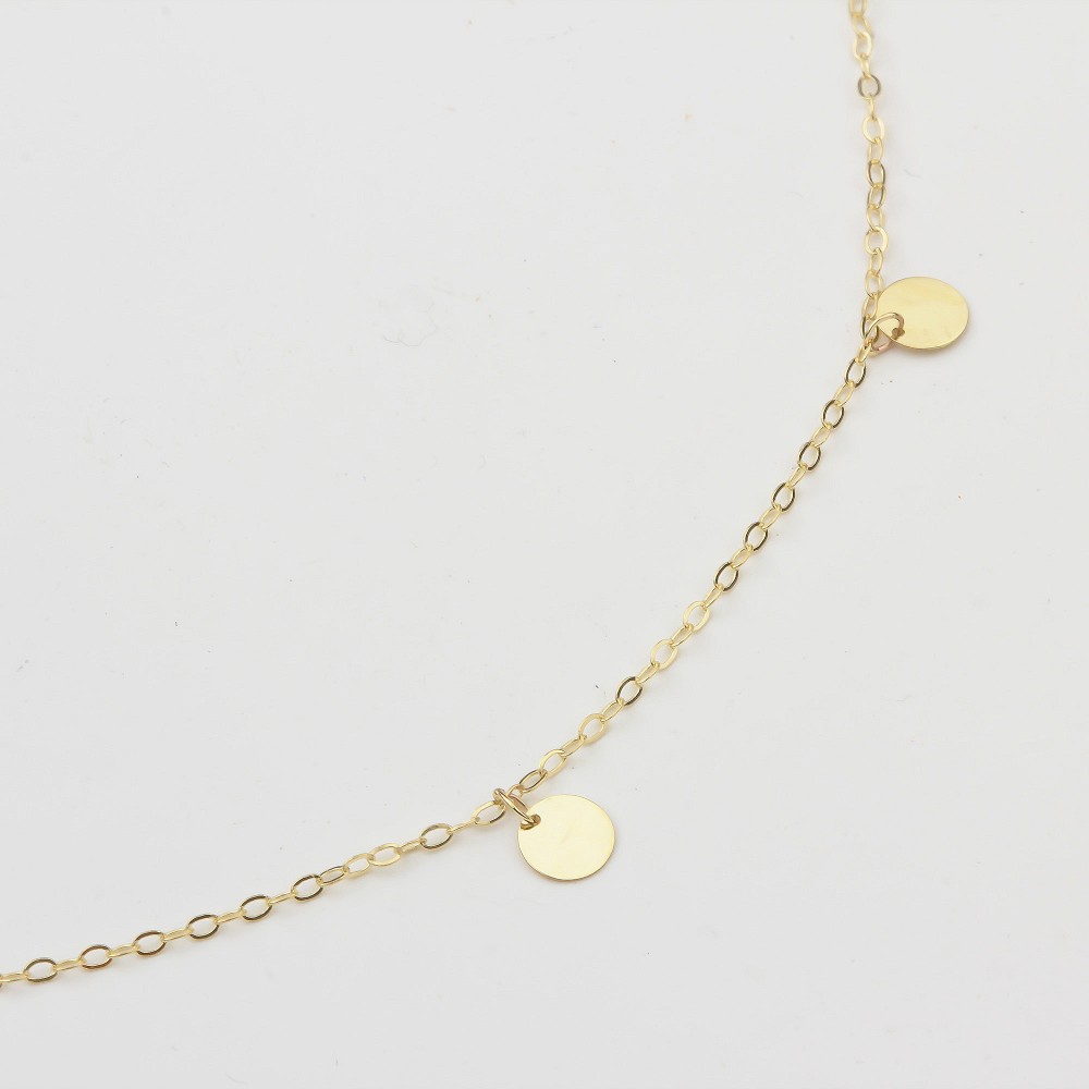 Glorria 14k Solid Gold Circle Anklet Glorria 14k Solid Gold Circle Anklet