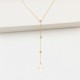 Glorria 14k Solid Gold Cross Drop Necklace Glorria 14k Solid Gold Cross Drop Necklace