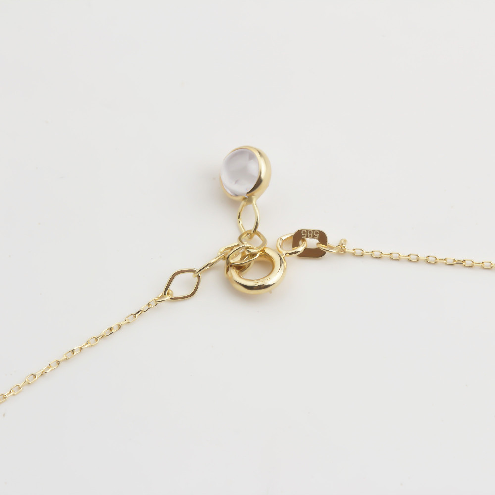 Glorria 14k Solid Gold Cherry Anklet Glorria 14k Solid Gold Cherry Anklet