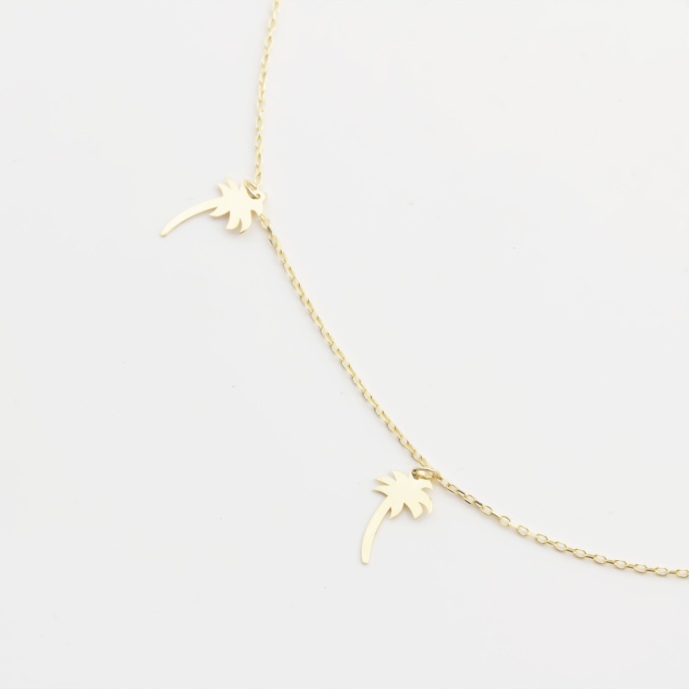 Glorria 14k Solid Gold Palm Anklet Glorria 14k Solid Gold Palm Anklet