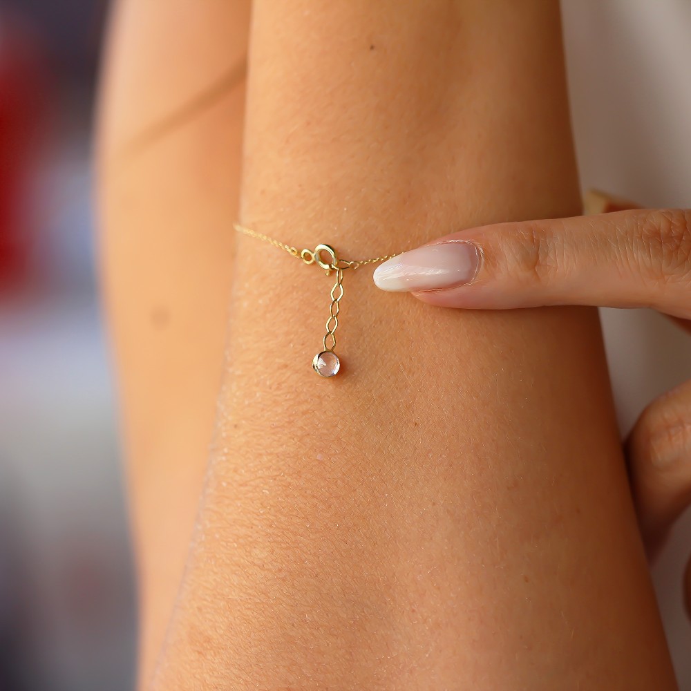 Glorria 14k Solid Gold Strawberry Bracelet