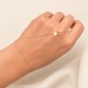 Glorria 14k Solid Gold Star Hand Chain Glorria 14k Solid Gold Star Hand Chain