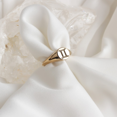 Glorria 925k Sterling Silver Personalized Zodiac Ring Glorria 925k Sterling Silver Personalized Zodiac Ring