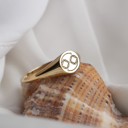 Glorria 925k Sterling Silver Personalized Zodiac Ring Glorria 925k Sterling Silver Personalized Zodiac Ring