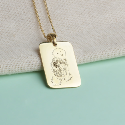 Glorria 925k Sterling Silver Personalized Family Photo Necklace Glorria 925k Sterling Silver Personalized Family Photo Necklace