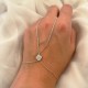 Glorria Sterling Silver Clover Hand Chain Bracelet Glorria Sterling Silver Clover Hand Chain Bracelet
