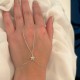 Glorria Sterling Silver Starfish Hand Chain Bracelet