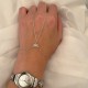 Glorria Sterling Silver Dragonfly Hand Chain Bracelet