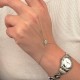 Glorria Sterling Silver Bar Hand Chain Bracelet