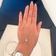 Glorria Sterling Silver Bar Hand Chain Bracelet