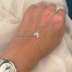 Glorria Sterling Silver Butterfly Hand Chain Bracelet Glorria Sterling Silver Butterfly Hand Chain Bracelet