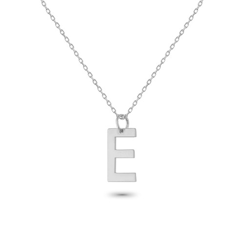 Glorria 925k Sterling Silver Letter E Necklace Glorria 925k Sterling Silver Letter E Necklace