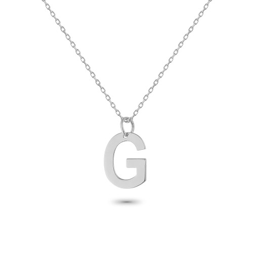 Glorria 925k Sterling Silver Letter G Necklace