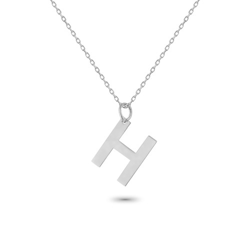 Glorria 925k Sterling Silver Letter H Necklace Glorria 925k Sterling Silver Letter H Necklace