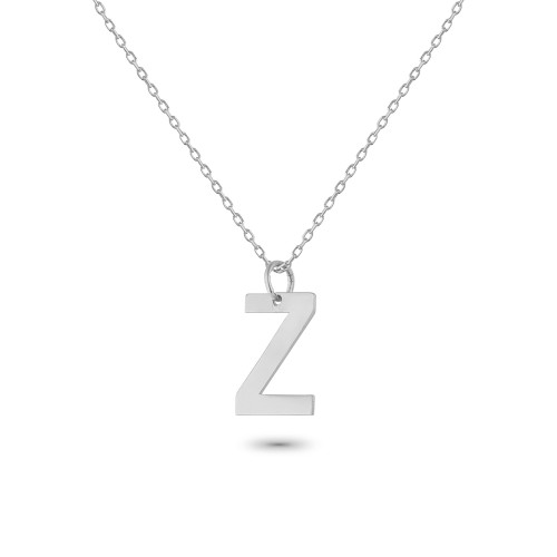 Glorria 925k Sterling Silver Letter Z Necklace Glorria 925k Sterling Silver Letter Z Necklace