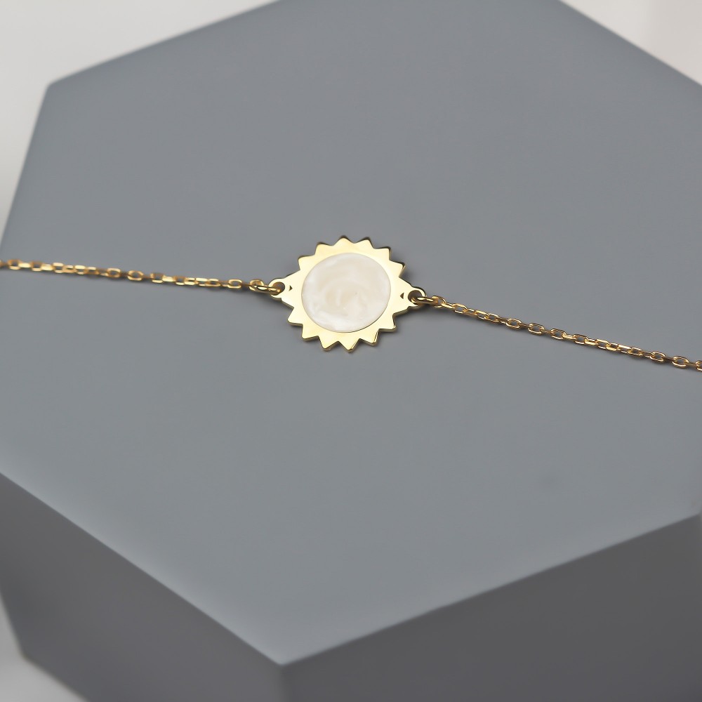 Glorria 925k Sterling Silver Sun Bracelet