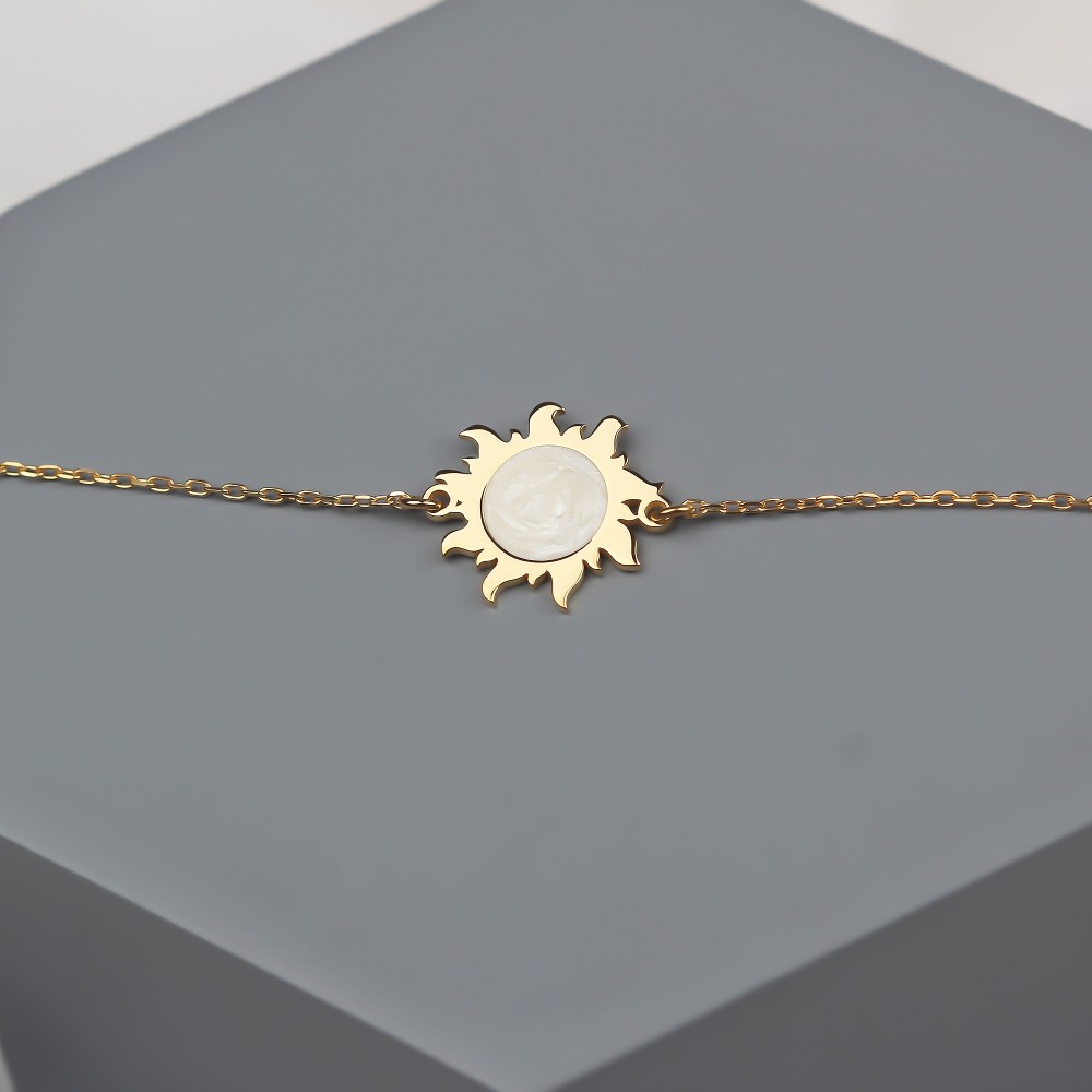 Glorria 925k Sterling Silver Sun Bracelet