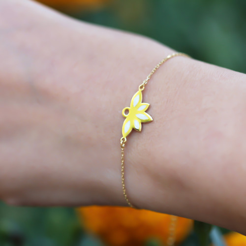 Glorria 925k Sterling Silver Lotus Bracelet Glorria 925k Sterling Silver Lotus Bracelet