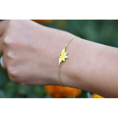 Glorria 925k Sterling Silver Lotus Bracelet Glorria 925k Sterling Silver Lotus Bracelet