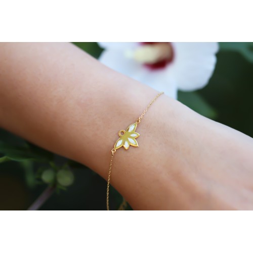 Glorria 925k Sterling Silver Lotus Bracelet Glorria 925k Sterling Silver Lotus Bracelet