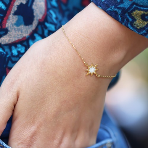 Glorria 925k Sterling Silver Pole Star Bracelet Glorria 925k Sterling Silver Pole Star Bracelet
