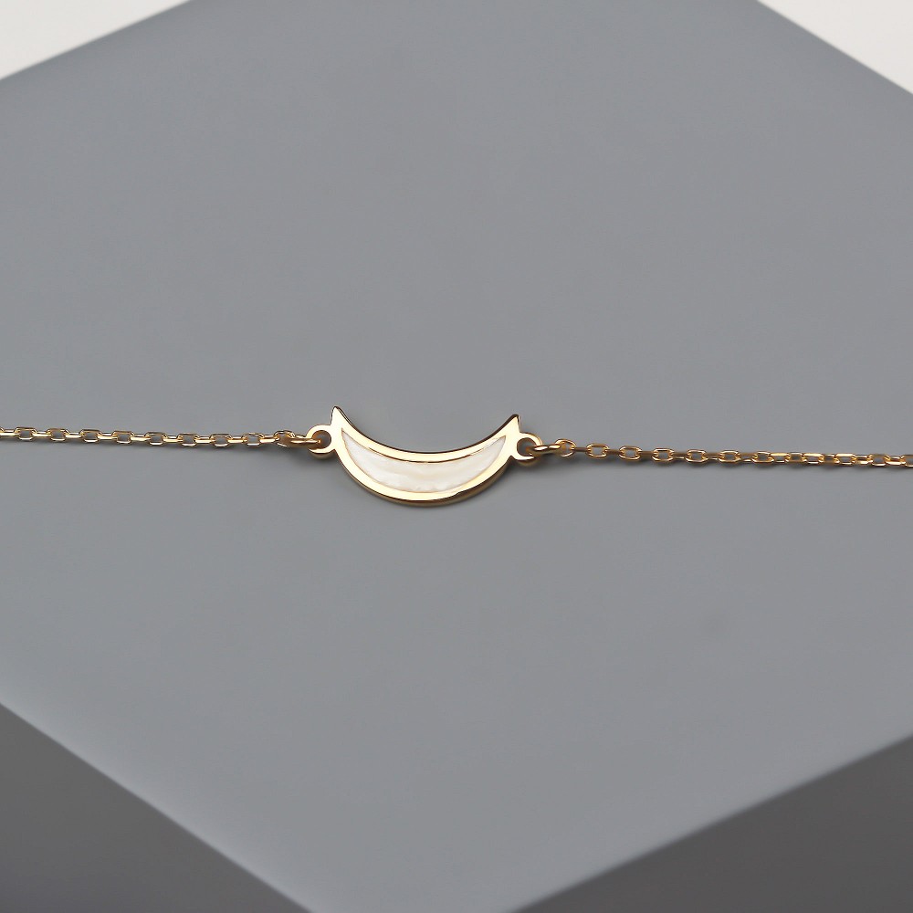 Glorria 925k Sterling Silver Crescent Bracelet